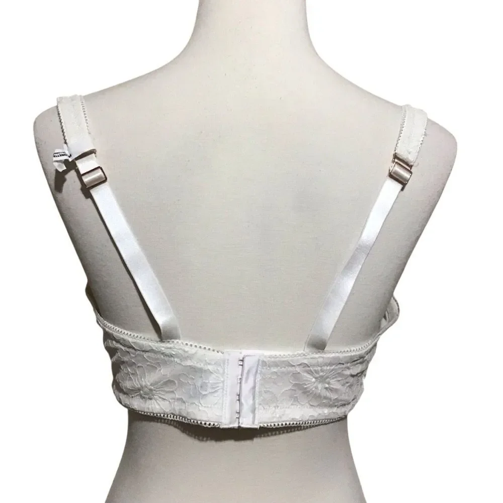 Aerie Cream Lined Lace Balconette‎ Bra 38DD